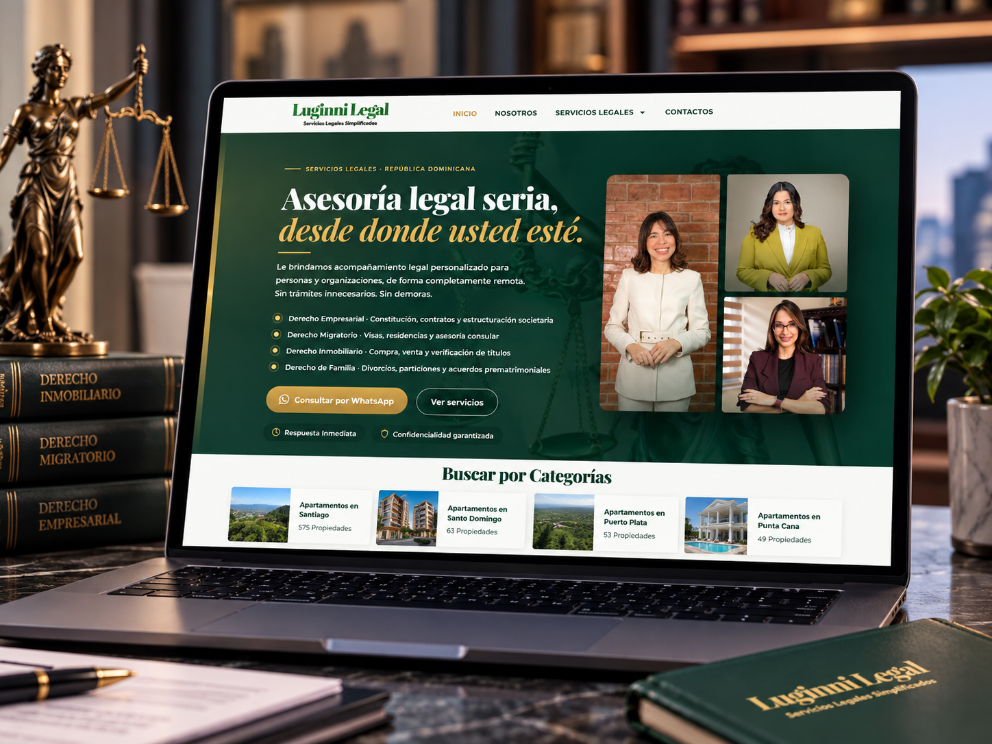 Vista del proyecto Luginni Legal